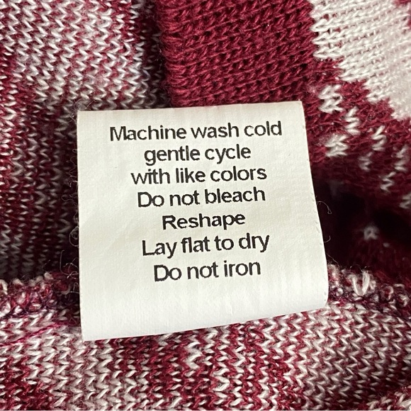 ELEMENTZ geometric print contrast trim button up acrylic knit cardigan sweater M - Picture 7 of 7